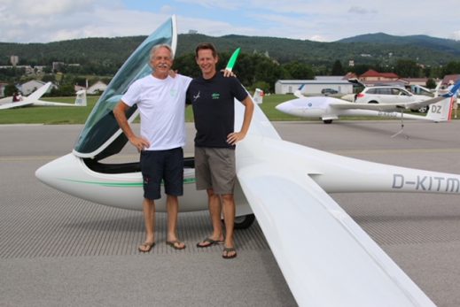 Leopold and Michael Streit on his AS 33 Es "m".